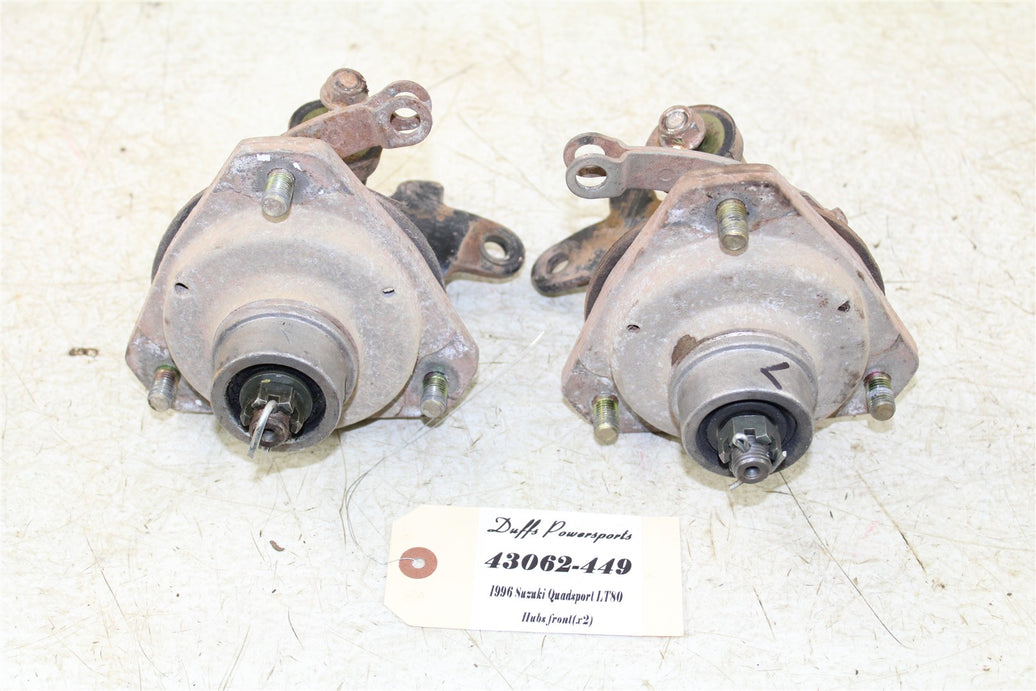 1996 Suzuki Quadsport LT 80 Front Hubs Brake Drums w/ Spindle Knuckles 43062