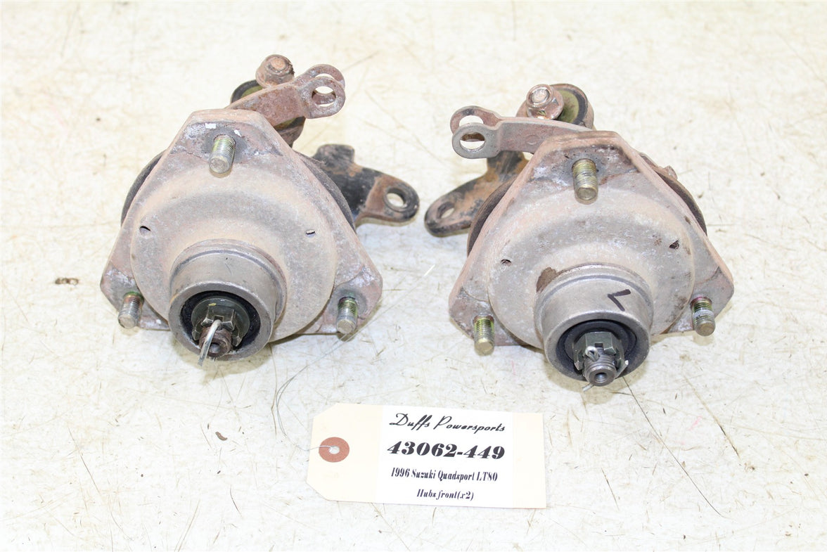 1996 Suzuki Quadsport LT 80 Front Hubs Brake Drums w/ Spindle Knuckles 43062