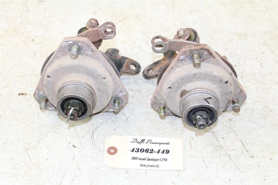 1996 Suzuki Quadsport LT 80 Front Hubs Brake Drums w/ Spindle Knuckles 43062