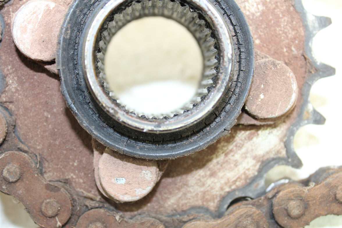 1996 Suzuki Quadsport LT 80 Rear Sprocket Mount Hub w/ Chain Guard 43062