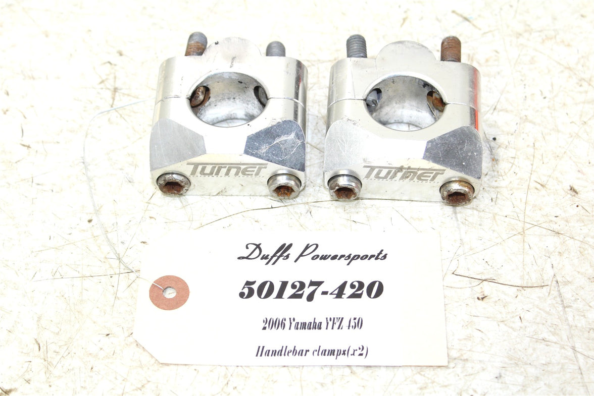 2006 Yamaha YFZ 450 Turner Oversized Handlebar Clamps Risers 1 1/8" 50127