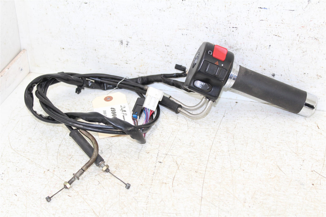 1999 Victory Motorcycle V92C Throttle Housing Tube w/ Cables Start Switch 49900