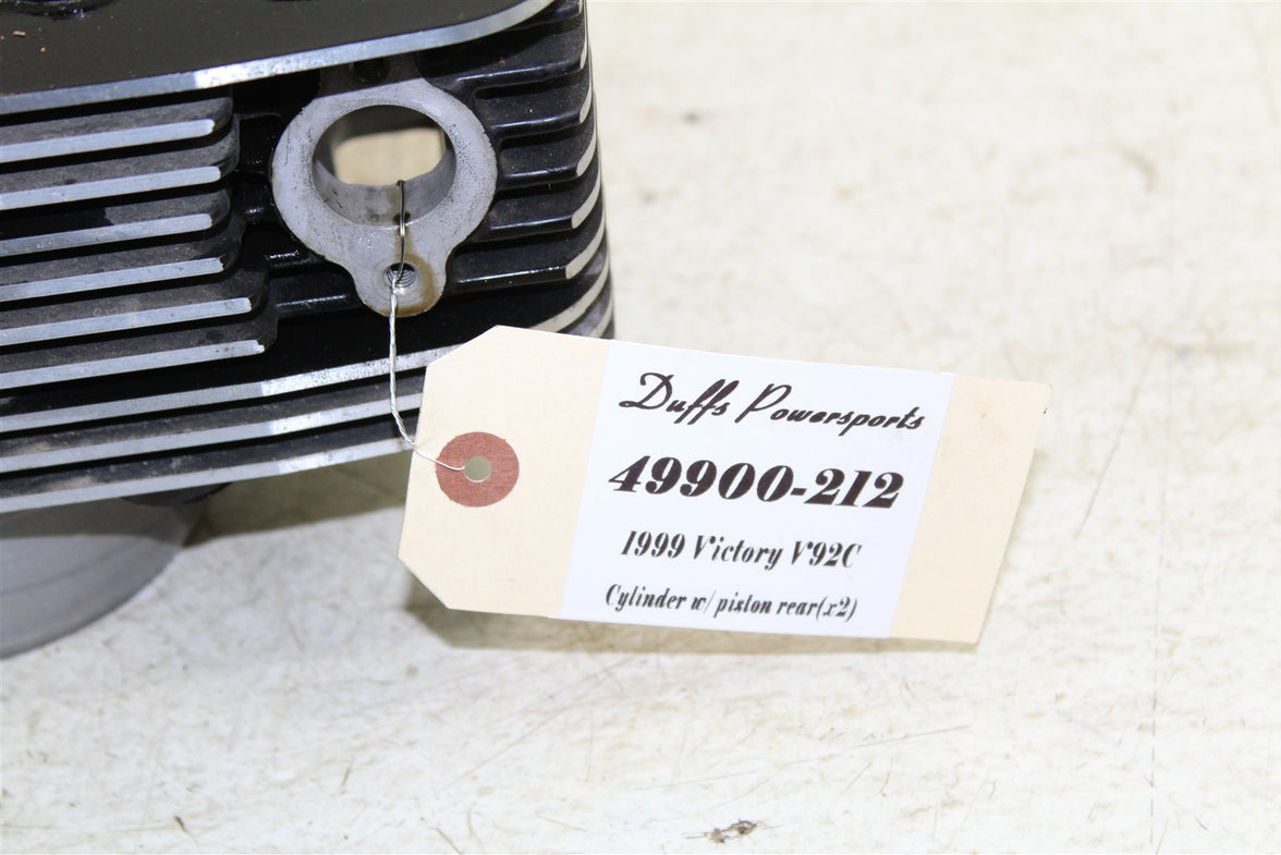 1999 Victory Motorcycle V92C Rear Cylinder Jug w/ Piston 49900
