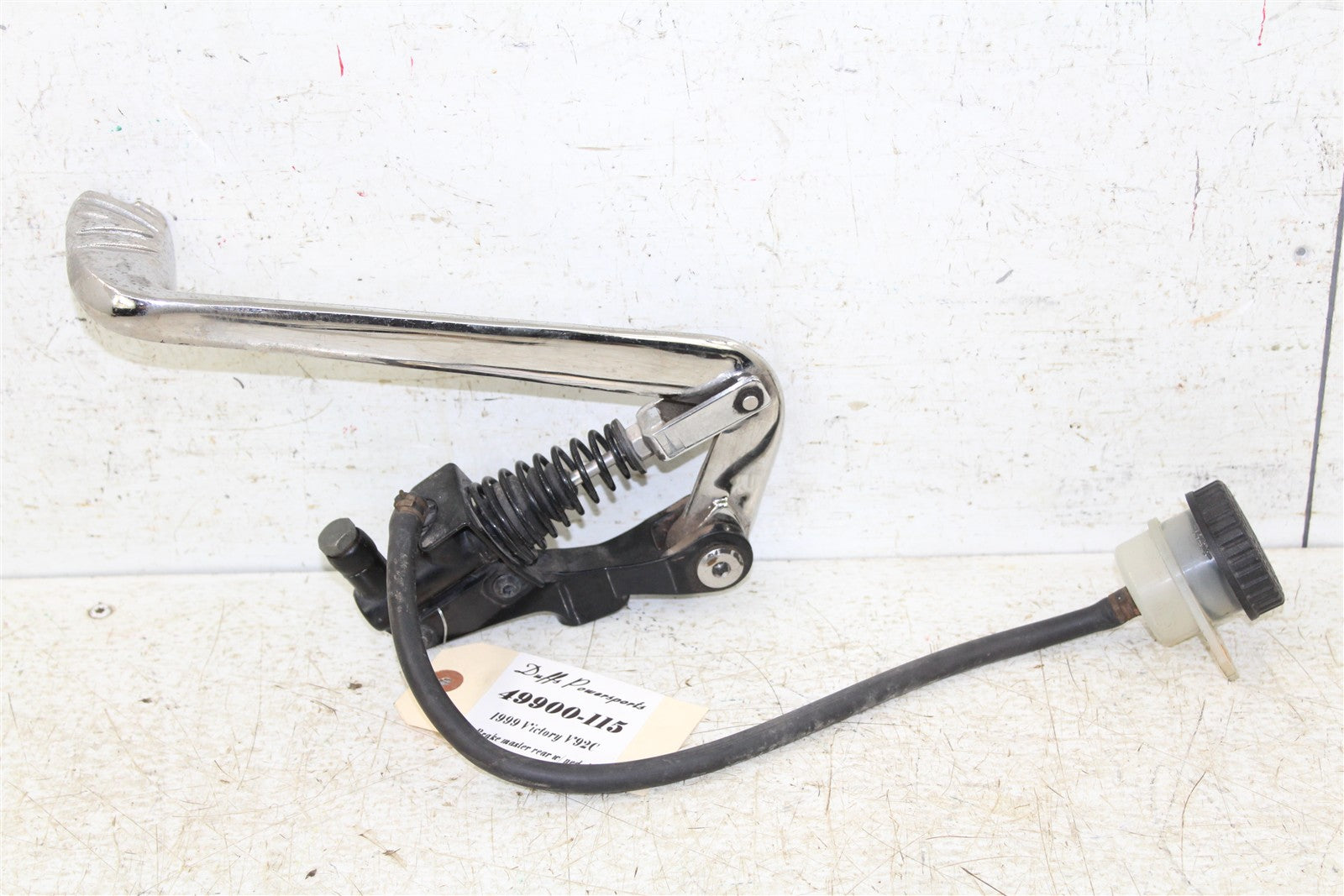 1999 Victory Motorcycle V92C Rear Brake Master Cylinder Reservoir w/ Pedal 49900