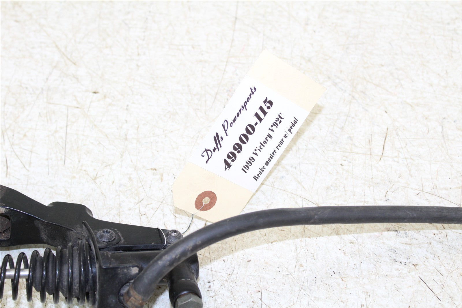 1999 Victory Motorcycle V92C Rear Brake Master Cylinder Reservoir w/ Pedal 49900