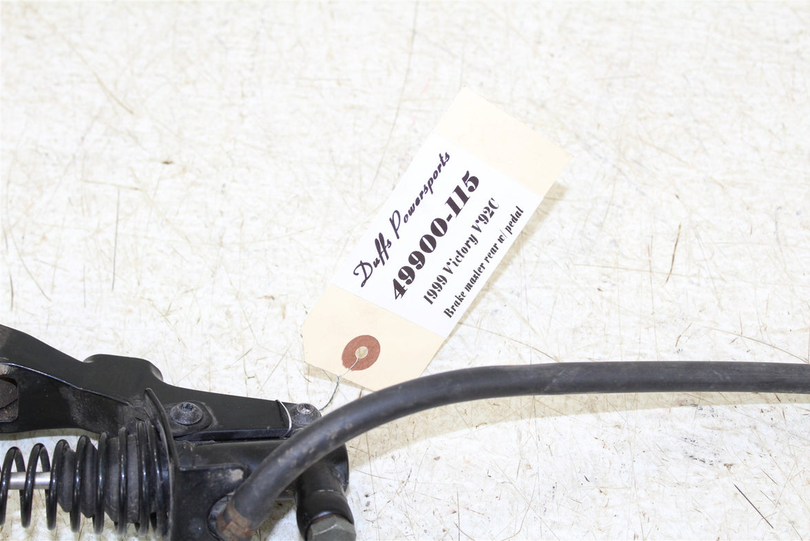 1999 Victory Motorcycle V92C Rear Brake Master Cylinder Reservoir w/ Pedal 49900