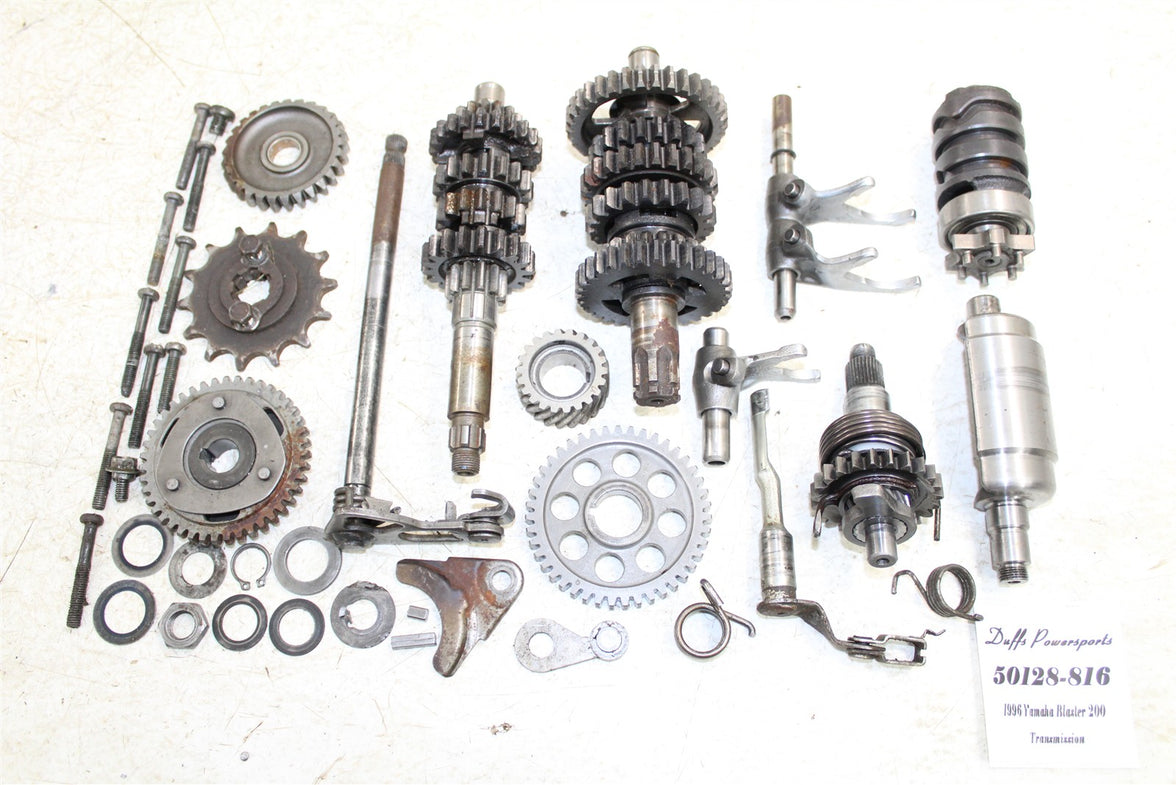 1996 Yamaha Blaster 200 Transmission Gears Shift Shaft Forks Drum 50128