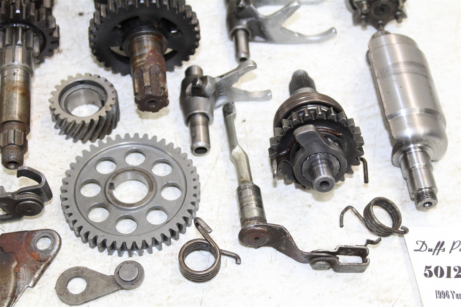 1996 Yamaha Blaster 200 Transmission Gears Shift Shaft Forks Drum 50128