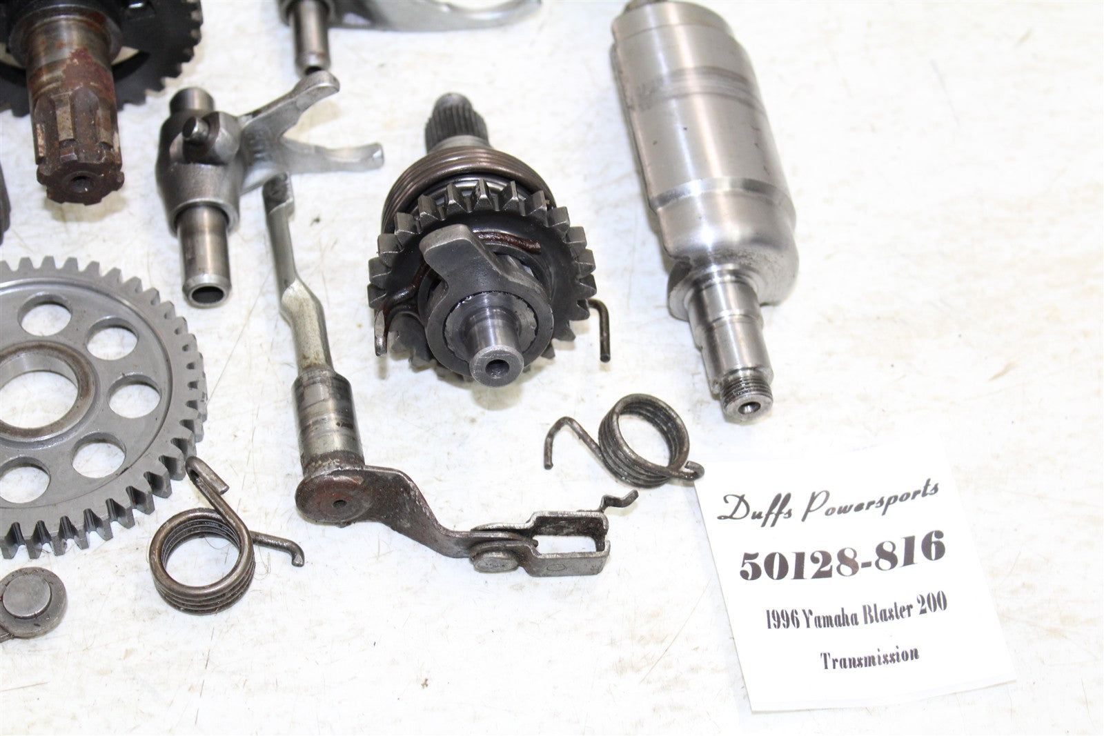 1996 Yamaha Blaster 200 Transmission Gears Shift Shaft Forks Drum 50128