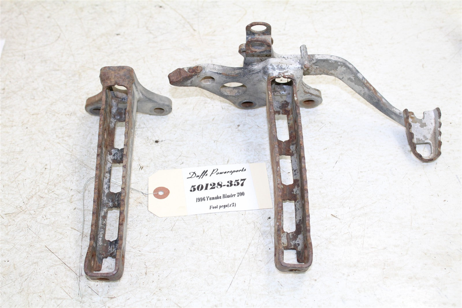 1996 Yamaha Blaster 200 Foot Pegs Rests Set Left Right w/ Brake Pedal 50128