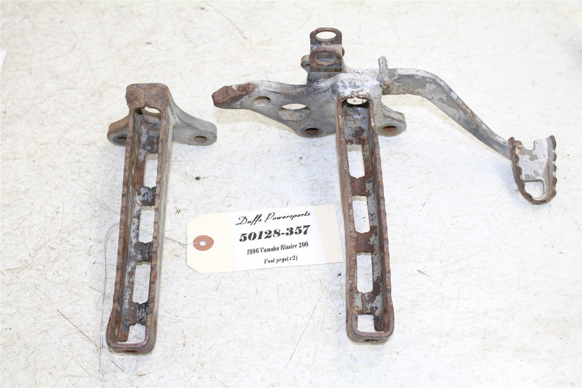 1996 Yamaha Blaster 200 Foot Pegs Rests Set Left Right w/ Brake Pedal 50128