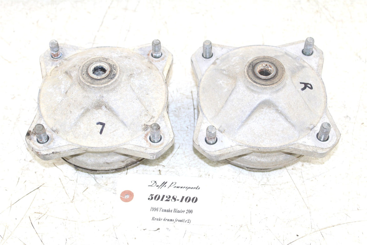1996 Yamaha Blaster 200 Front Brake Drums Backing Plates Panel Hubs 50128