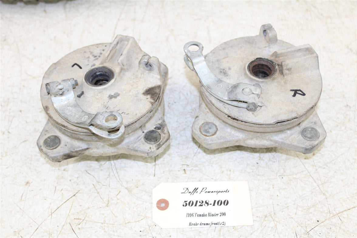 1996 Yamaha Blaster 200 Front Brake Drums Backing Plates Panel Hubs 50128