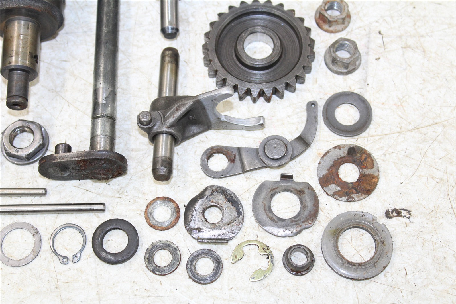1990 Yamaha RT 180 Transmission Gears Shaft Shift Drum 55071