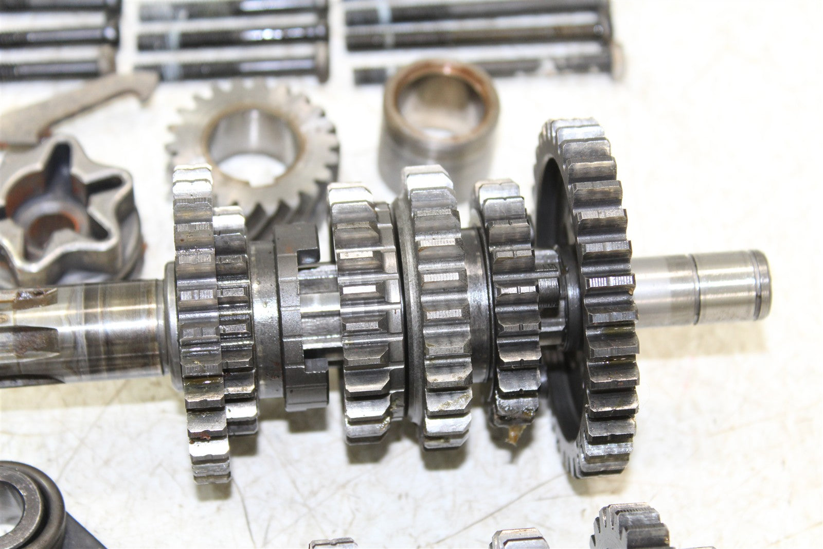 1990 Yamaha RT 180 Transmission Gears Shaft Shift Drum 55071