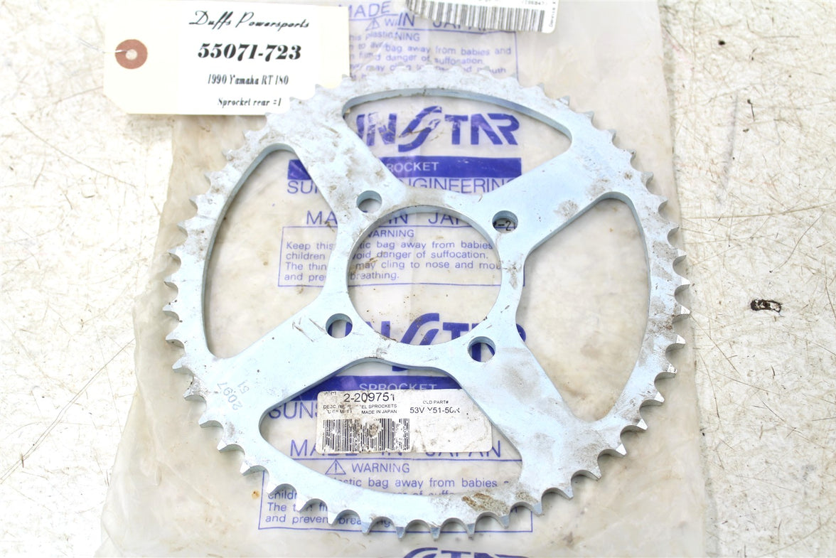 1990 Yamaha RT 180 Sunstar Rear Sprocket 51 Teeth 55071