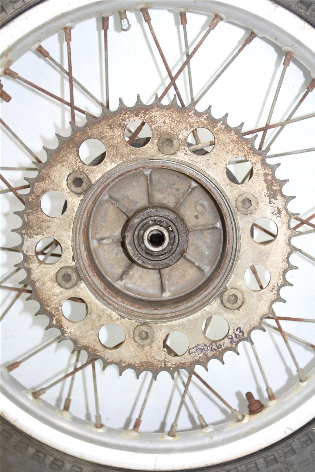 1983 Yamaha Yz100 Rear Wheel Rim Tire