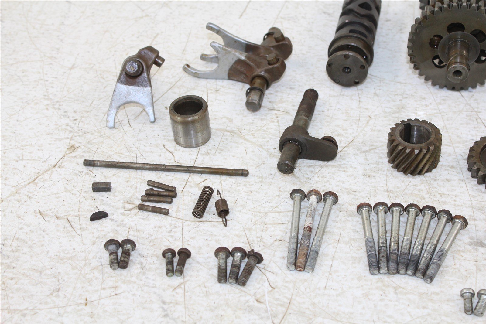 1978 Yamaha DT 100 Transmission Gears Shift Shaft Drum Forks Clutch Rod