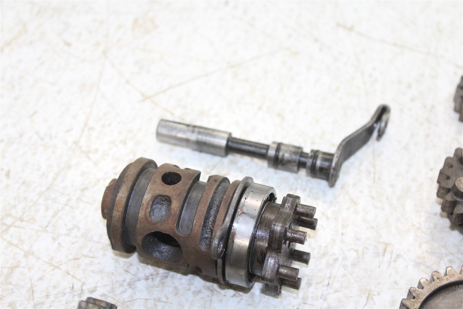 1984 Kawasaki KX 125 Transmission Gears Shaft Shift Drum