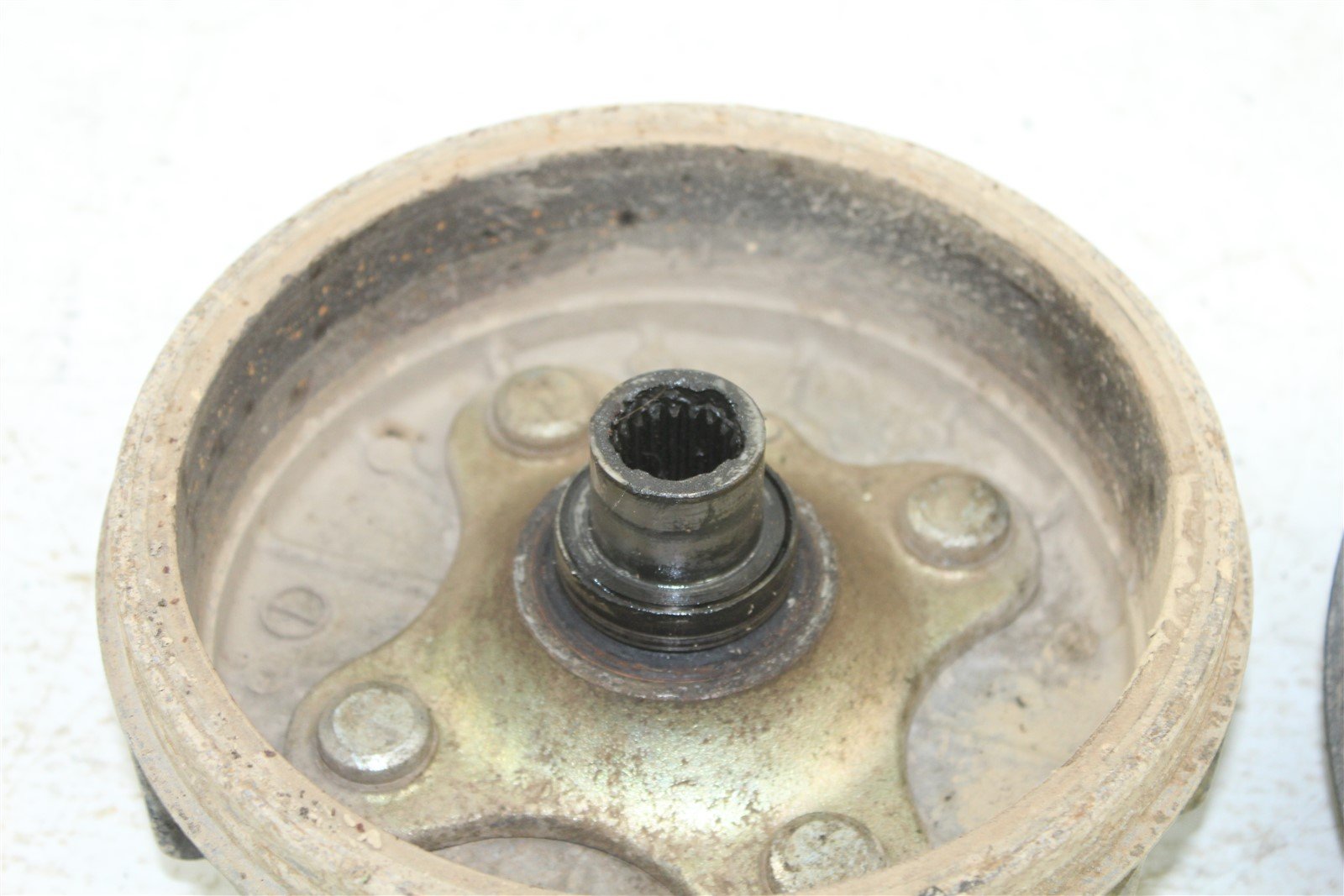 1986 Honda Fourtrax 350 Front Left Brake Drum Panel Hub Backing Plate