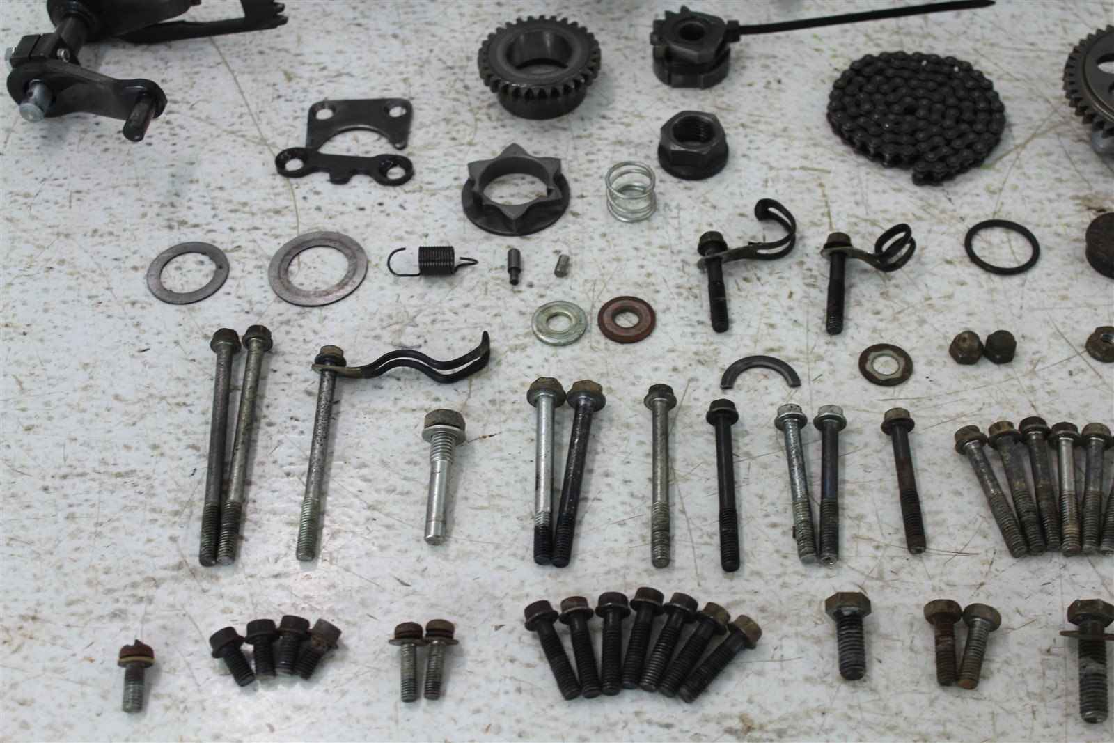 1992 Suzuki Quadrunner LT 160 Transmission Gears Shaft Shift Drum Forks