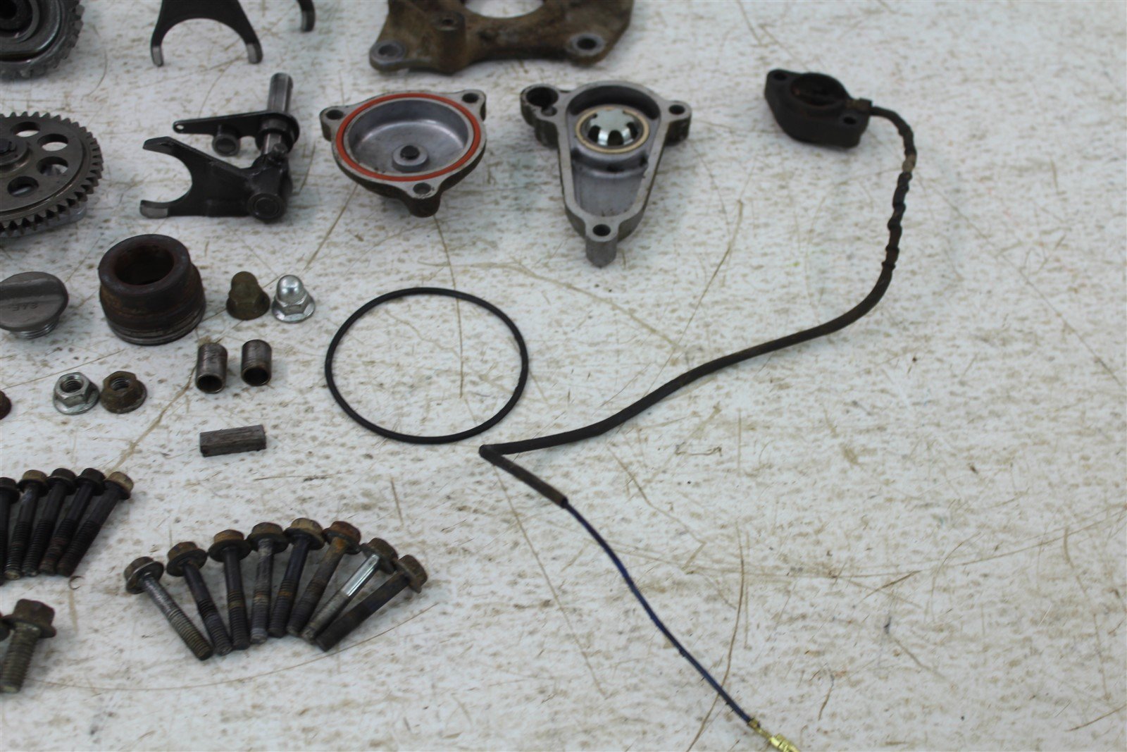 1992 Suzuki Quadrunner LT 160 Transmission Gears Shaft Shift Drum Forks