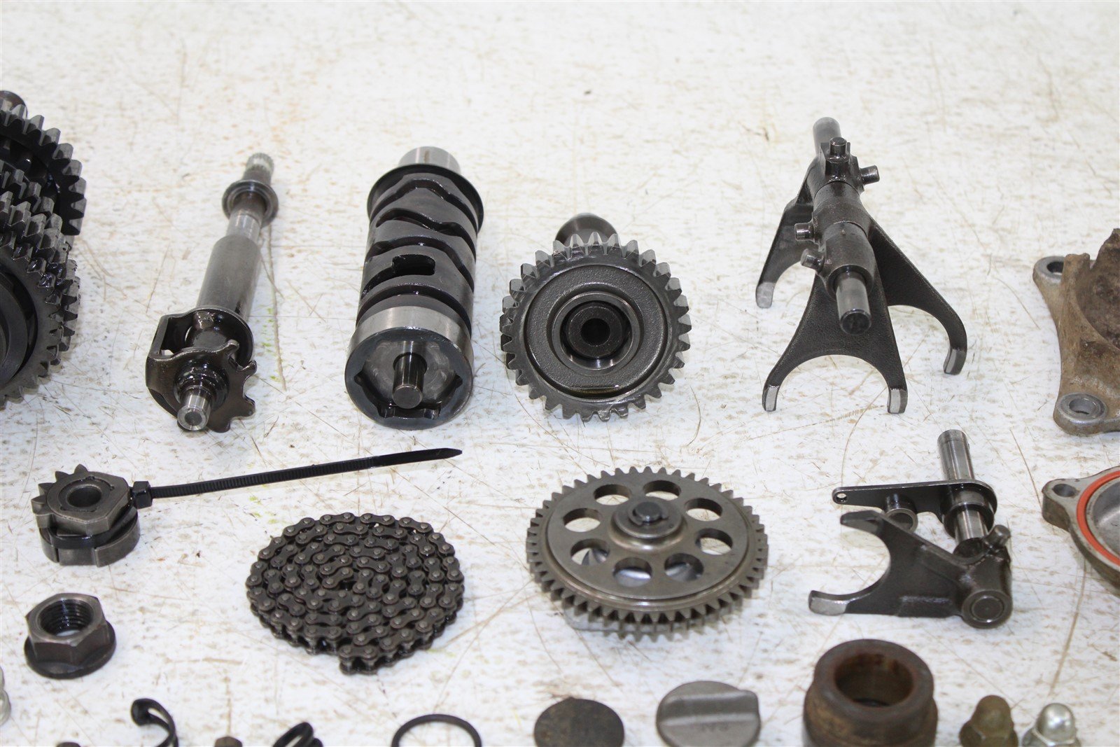1992 Suzuki Quadrunner LT 160 Transmission Gears Shaft Shift Drum Forks