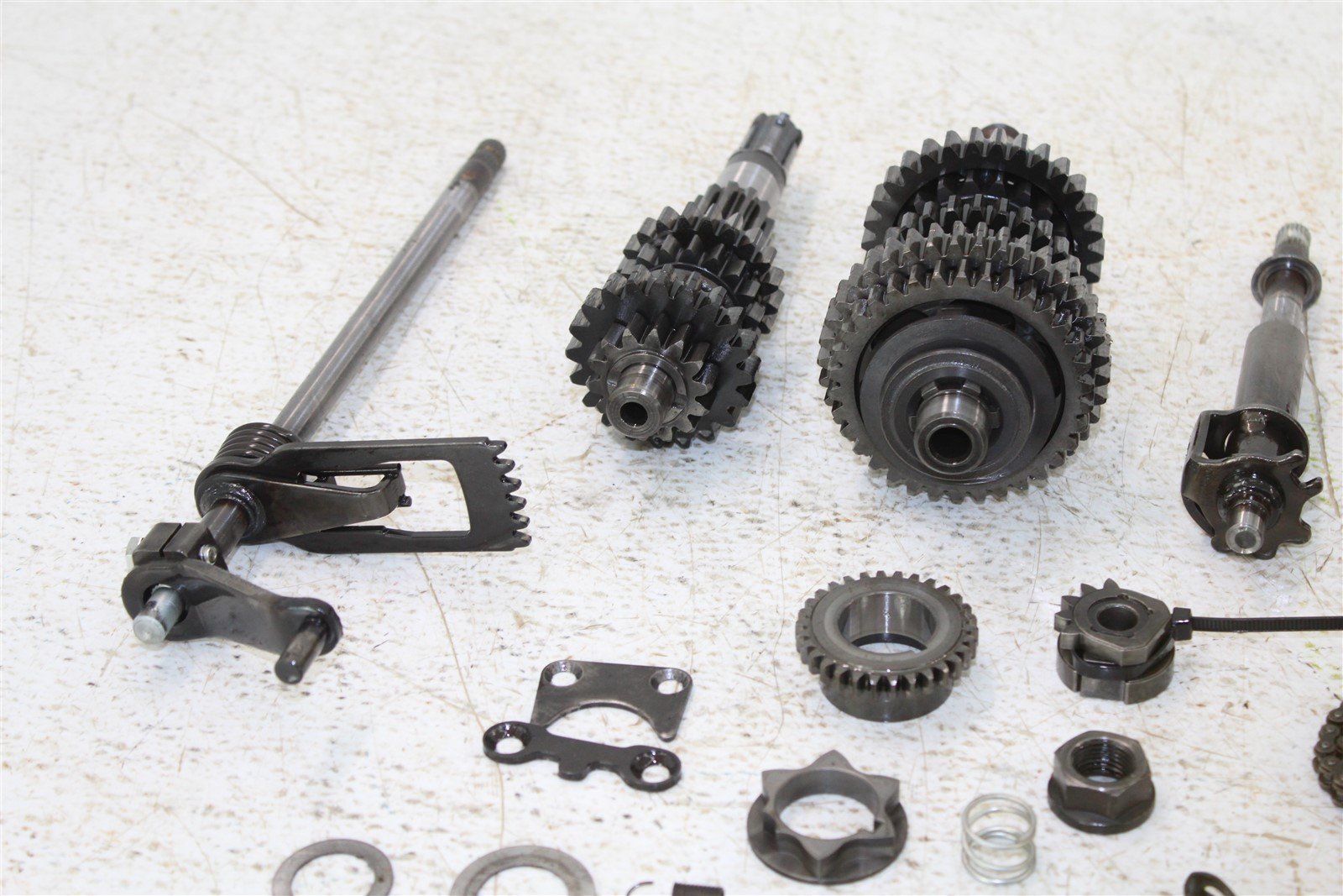 1992 Suzuki Quadrunner LT 160 Transmission Gears Shaft Shift Drum Forks