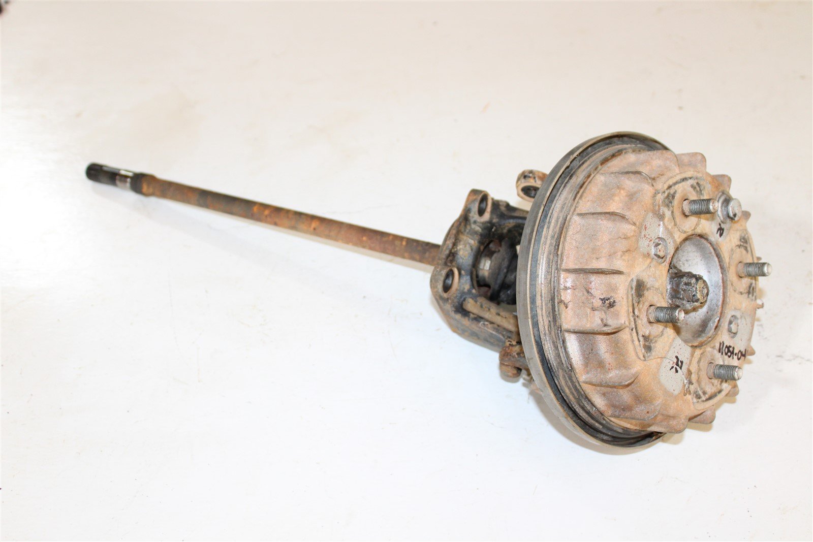 1988 Honda Fourtrax TRX 350D Right Front CV Axle Boot Spindle Knuckle Brake Drum