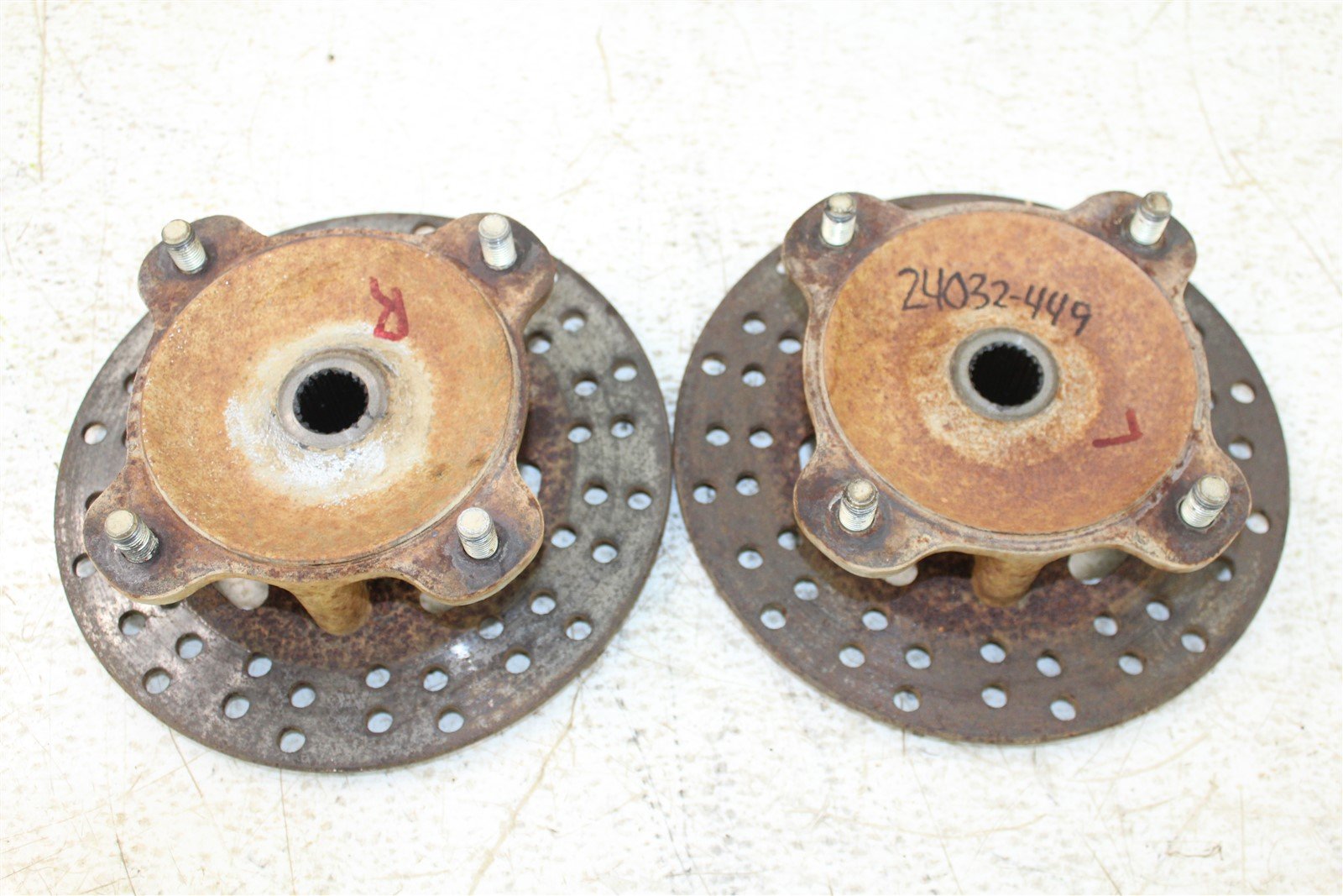 2002 Kawasaki Prairie 300 4x4 Front Hubs Brake Rotors