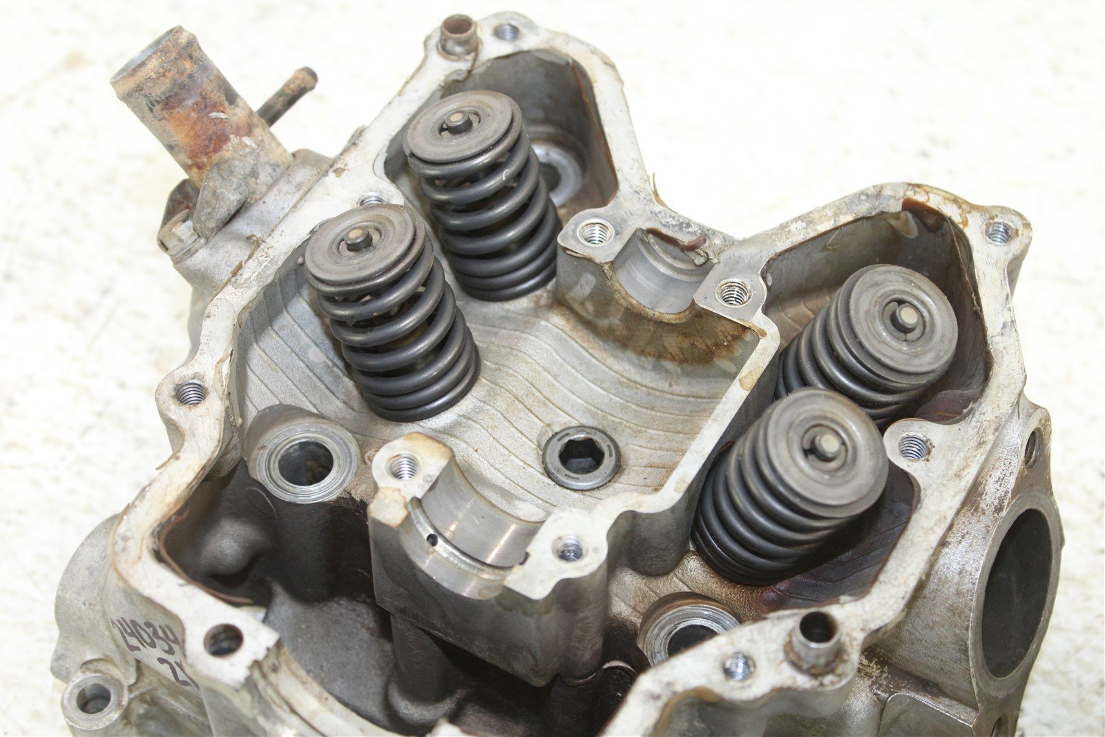 2003 Kawasaki Prairie 650 Rear Cylinder Head Valve Cover Intake Exhaust