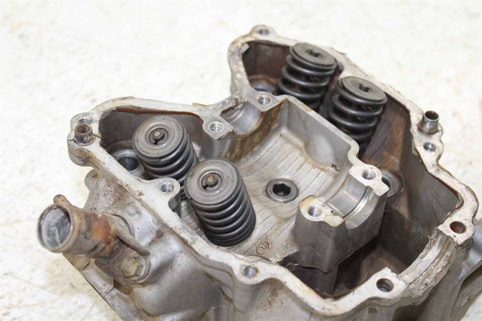 2003 Kawasaki Prairie 650 Rear Cylinder Head Valve Cover Intake Exhaust