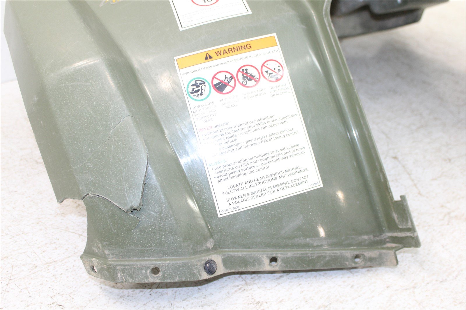 2006 Polaris Hawkeye 300 4x4 Front Fender Plastic
