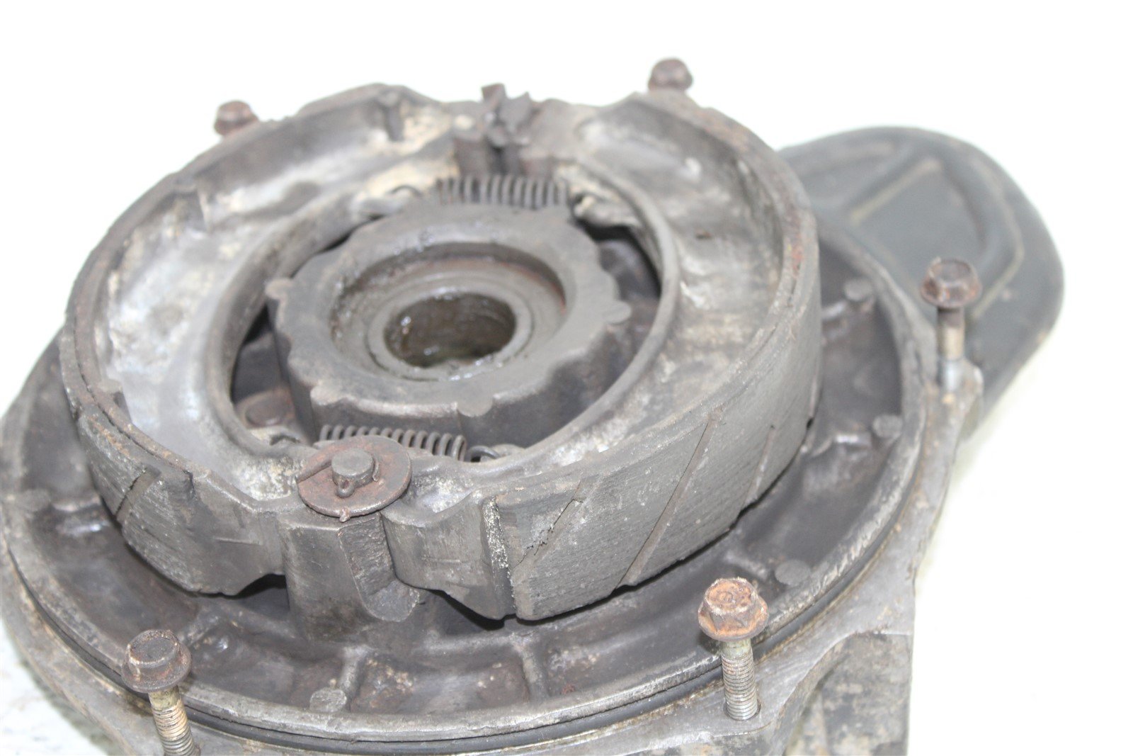1986 Honda Fourtrax TRX 250 2x4 Rear Brake Drum Panel Hub Backing Plate w/ Cover