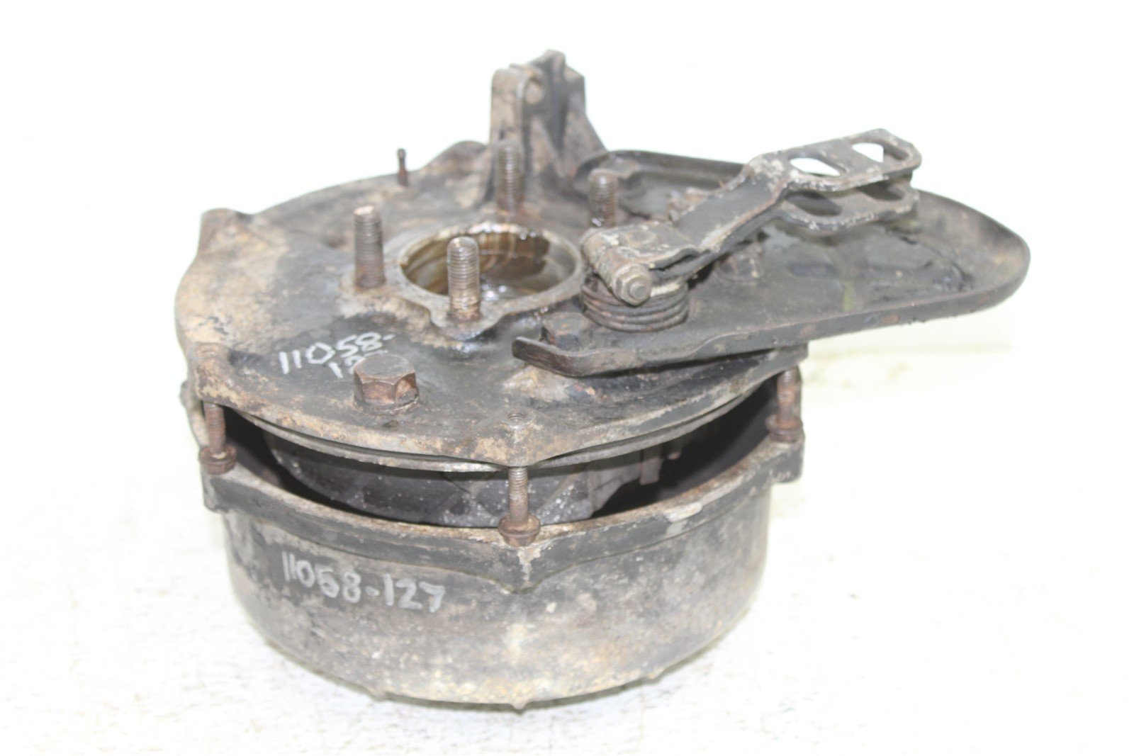1986 Honda Fourtrax TRX 250 2x4 Rear Brake Drum Panel Hub Backing Plate w/ Cover