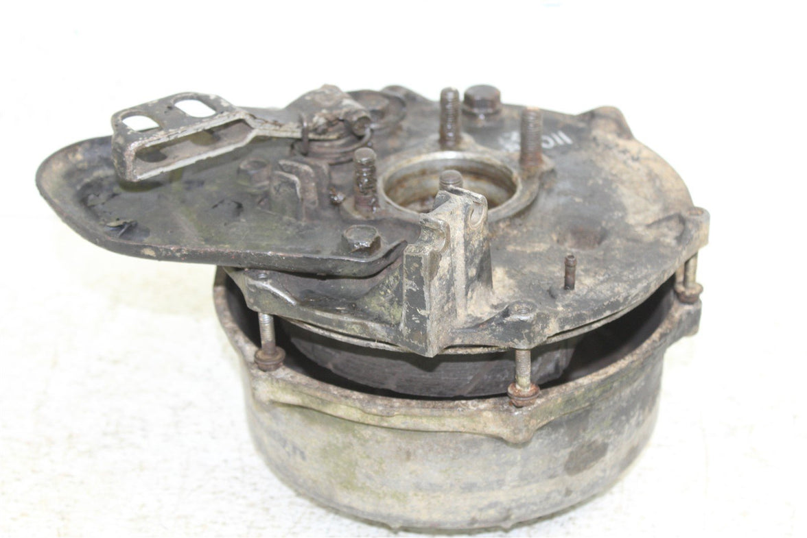 1986 Honda Fourtrax TRX 250 2x4 Rear Brake Drum Panel Hub Backing Plate w/ Cover