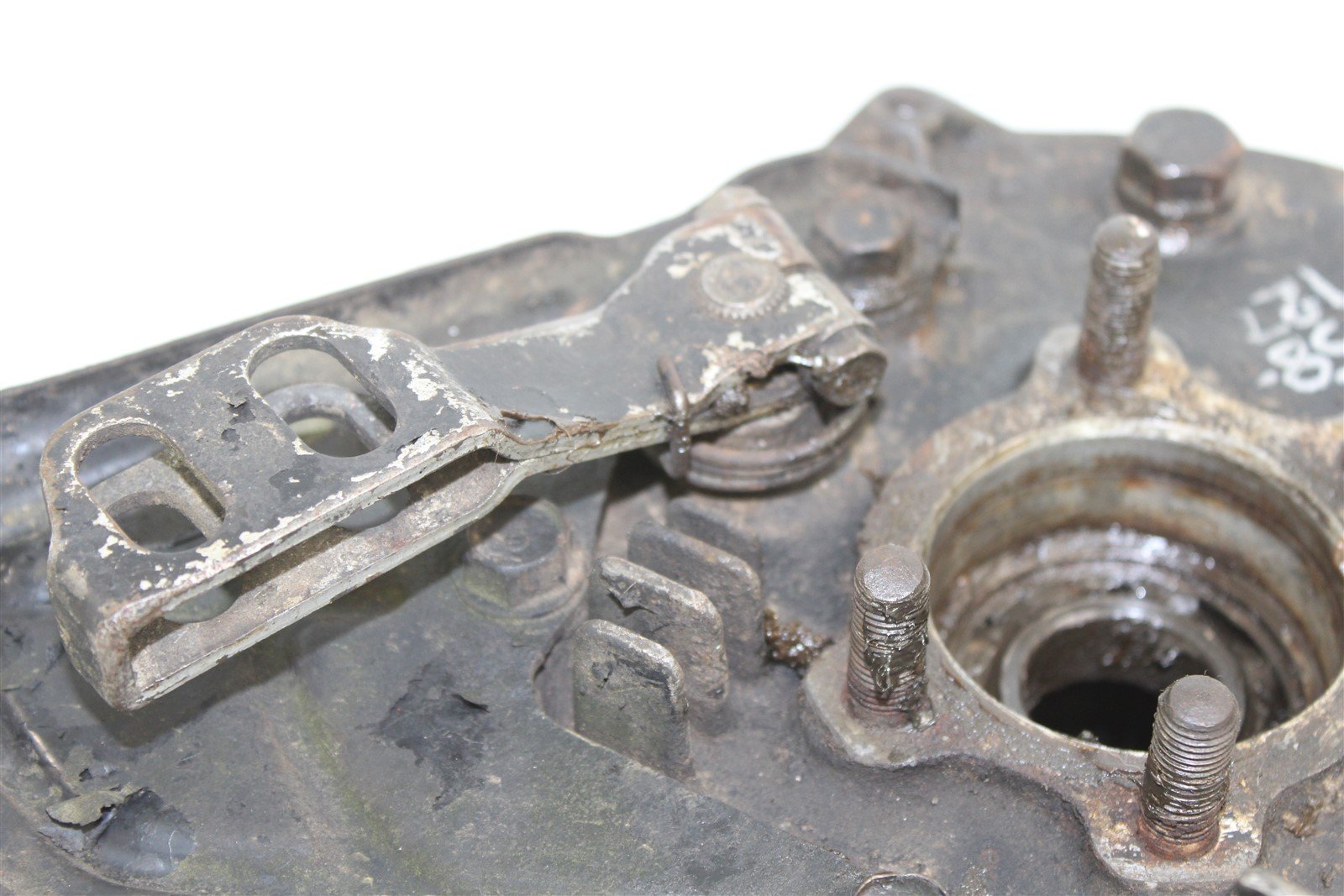 1986 Honda Fourtrax TRX 250 2x4 Rear Brake Drum Panel Hub Backing Plate w/ Cover