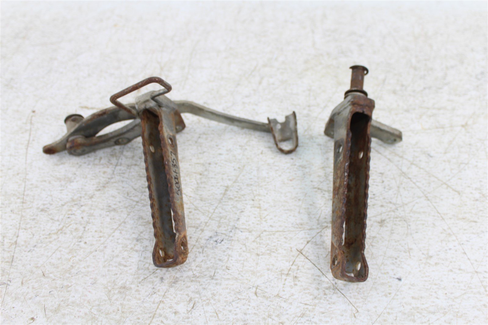 1999 Yamaha Warrior 350 Foot Pegs Rests Set Left Right w/ Rear Brake Pedal