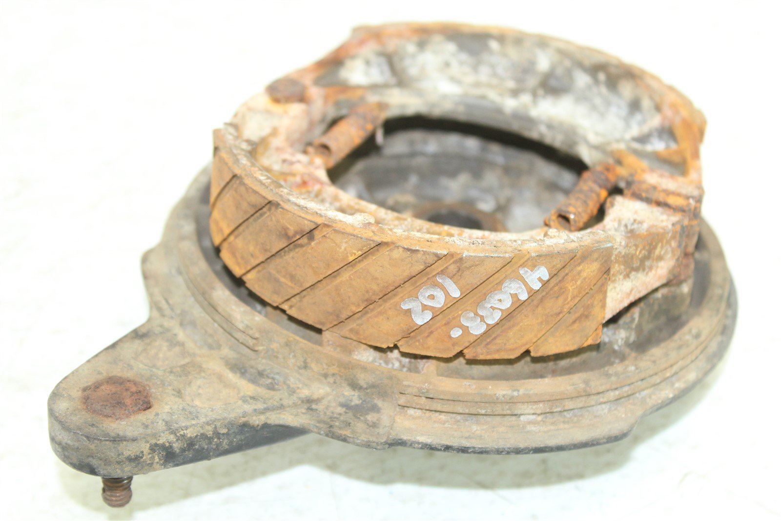 1986 Suzuki SP 200 Rear Brake Drum Mount Shoes Panel