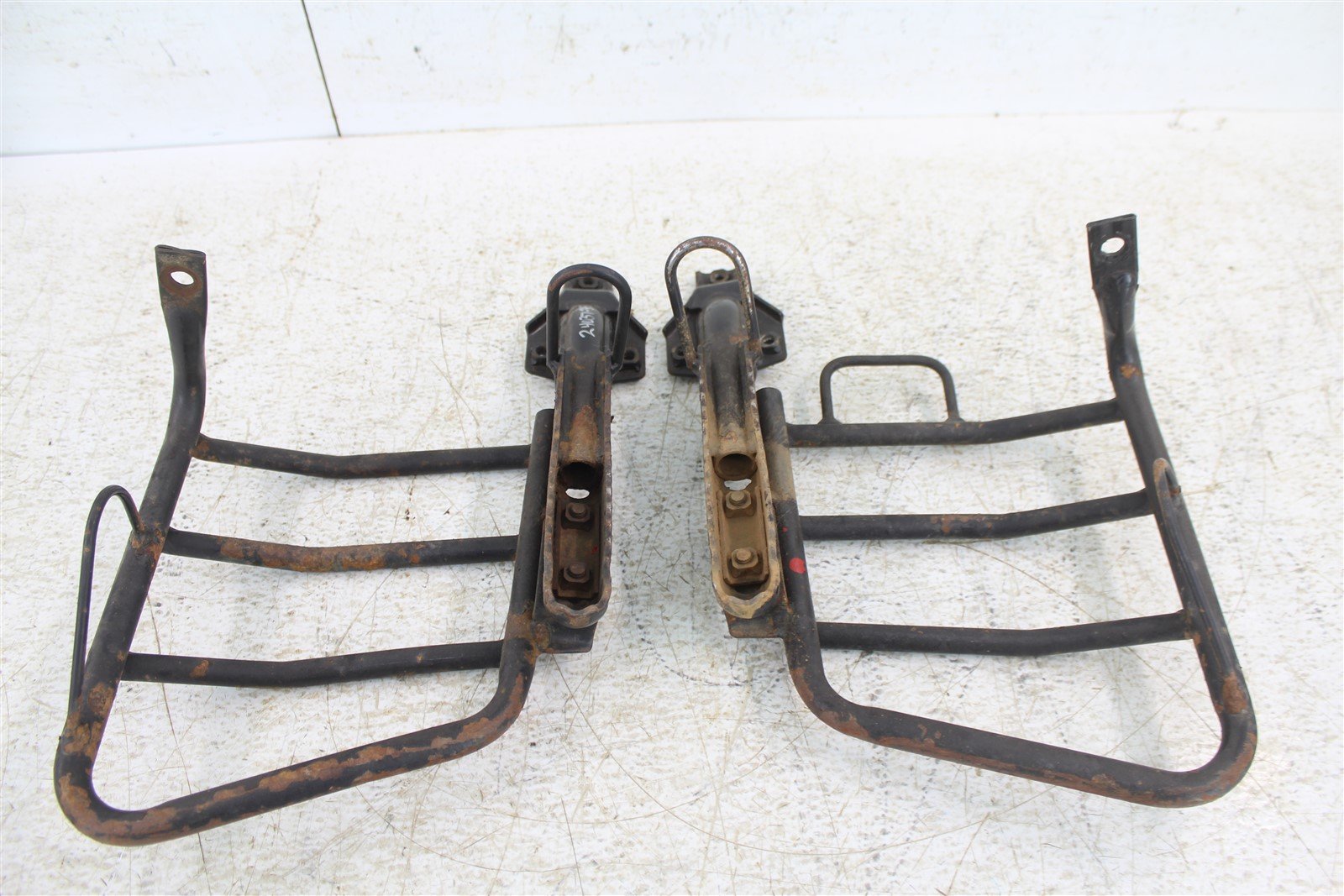 2005 Kawasaki Bayou 250 Foot Pegs Rests Set Heel Guards Frames