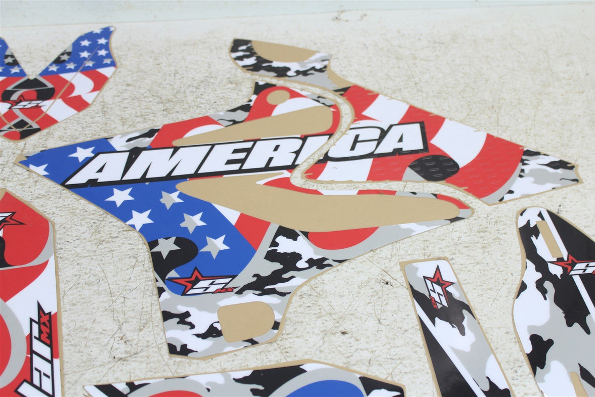 SMX Stellar MX America Red White Blue Graphics Kit 2015-2020 Yamaha YZ 250 YZ250
