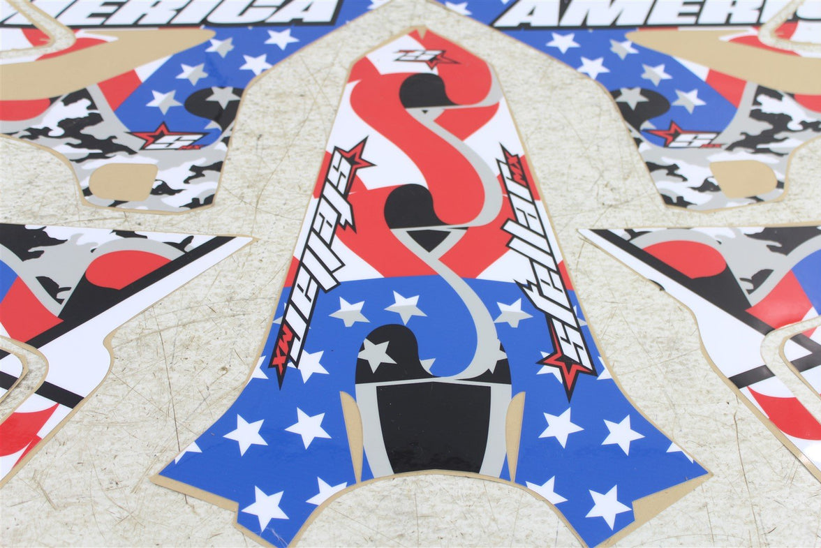 SMX Stellar MX America Red White Blue Graphics Kit 2015-2020 Yamaha YZ 250 YZ250
