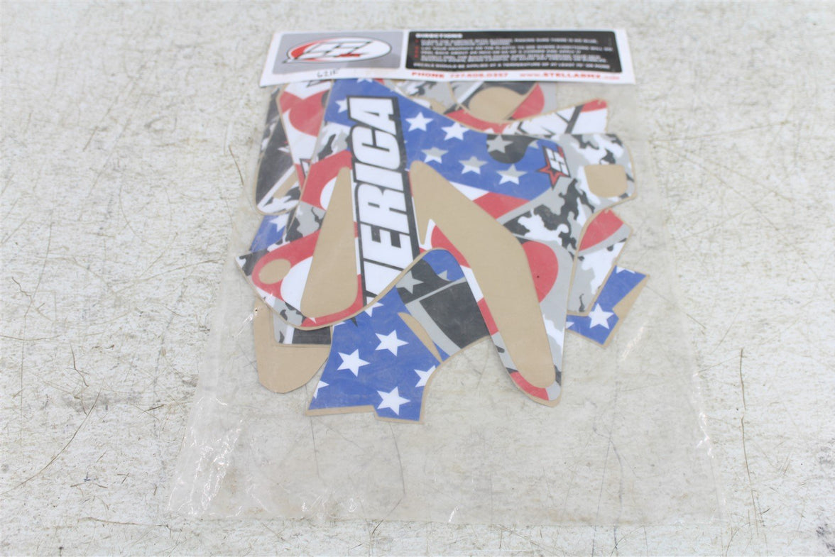 SMX Stellar MX America Red White Blue Graphics Kit 2015-2020 Yamaha YZ 250 YZ250