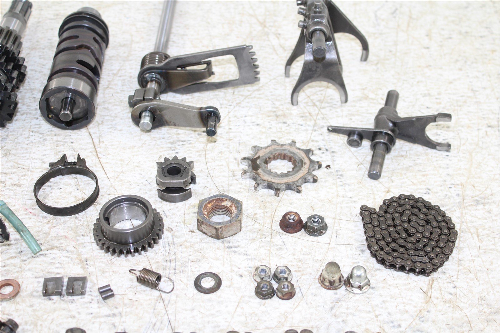 2001 Suzuki Quad Runner LT160 Transmission Gears Shift Shaft Forks Drum Oil Pump