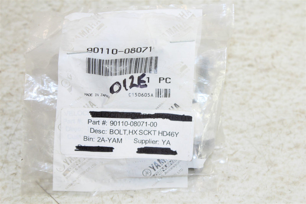 NOS Genuine Yamaha Hexagon Socket Head Bolt 90110-08071-00 NEW OEM
